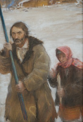 A Procession by Teodor AXENTOWICZ