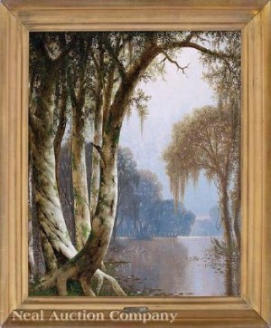 Bayou Landscape by Joseph Rusling MEEKER
