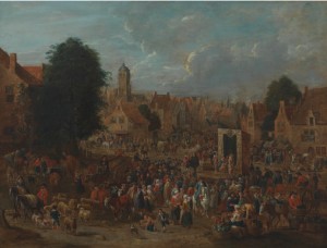 A Groot Markt With Commedia Dell'arte by Peeter BOUT