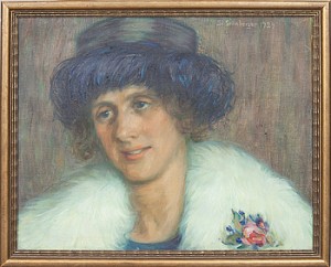 Damporträtt by Signe GRÖNBERGER - auction artwork with signature