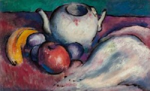 Still Life With Teapot And Fruit by Thomas Hart BENTON