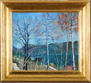 Trees At A Lake by Arnold CLEMENTSCHITSCH