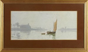 Segelbåt Vid Fiskeläge by Hjalmar FALK