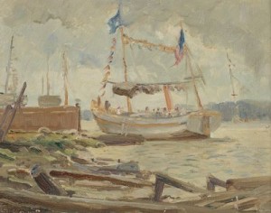 Stormy Weather Tarpon Springs Fla by Alexis Jean FOURNIER - auction artwork with signature