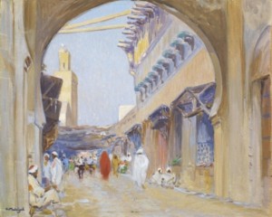 Ruelle Animée Du Maroc by Olynthe MADRIGALI - auction artwork with signature