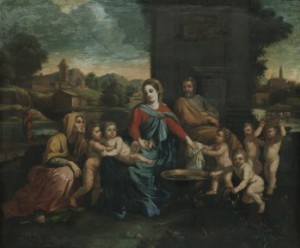 Landskap Med Den Heliga Familjen Och St. Anna by Francesco ALBANI