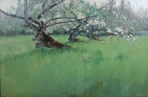 Apple Trees by Henry Singlewood BISBING - auction artwork with signature
