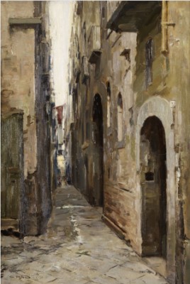 Eine Gasse In Neapel by Gustavo PISANI