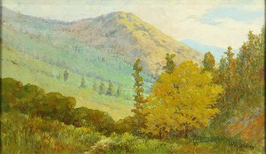 Late Summer Mountains by William Alexander SHARP - auction artwork with signature