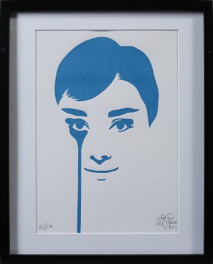 Audry Hepburn by PURE EVIL - auction artwork with signature
