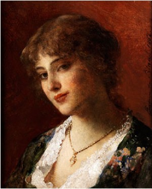 Damenbildnis by Eugen Alfons Von BLAAS