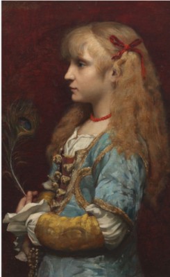 Portrait De Jeune Fille by Jean Jules BADIN