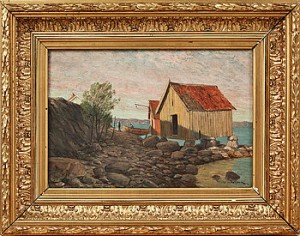 Fiskare Vid Fiskarstugor by Wilhelm DAHLBOM