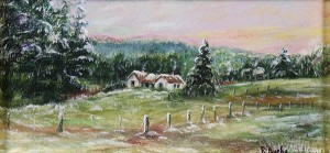 Farm House In Winter by Raymond BUCHS - auction artwork with signature