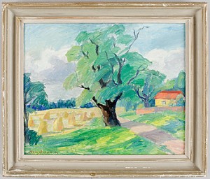 Landskap Med Hus by Inkeri KOIVISTO - auction artwork with signature