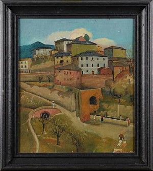 Hus I Positano by Gustav Theodor WIBOM