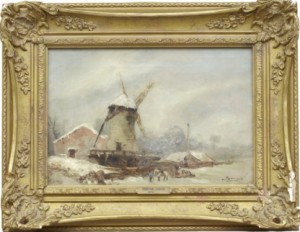 Landskap Med Väderkvarn by Edmond Victor JAMOIS - auction artwork with signature