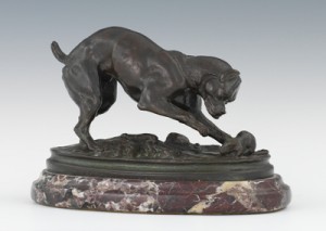Dog And Mouse by Antoine-Louis BARYE