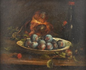 Still Life With Plums by Antoine VOLLON