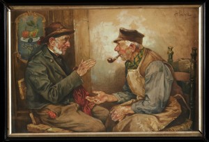 Köpslaget by Hermann PREDIGER - auction artwork with signature