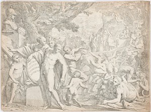 (2) Allegoriska Motiv by Pietro TESTA - auction artwork with signature