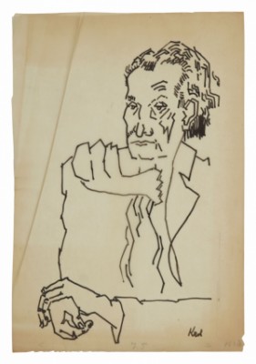 Portrait D'antonin Artaud by Abraham KROL