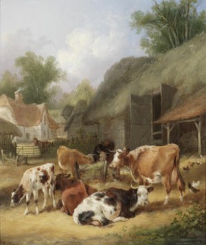 The Farmyard by William The Elder SHAYER
