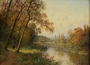 Motiv Av Flodlandskap by Pierre Ernest BALLUE