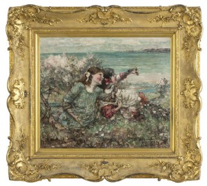 The Peacock Feather by Edward Atkinson HORNEL
