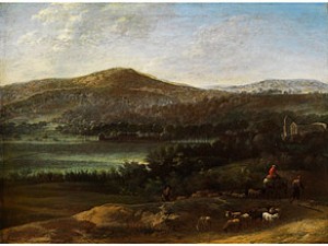 Landschaft Mit Ziehenden Schafhirten by Karel DUJARDIN