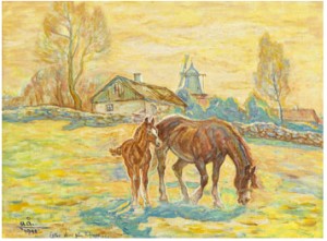 Sto Med Föl, Refsnäs, Jylland by Acke ÅSLUND