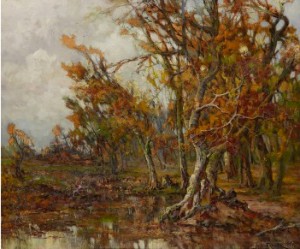Autumn Landscape by Mikhail Dimitrievich YANKOV - auction artwork with signature