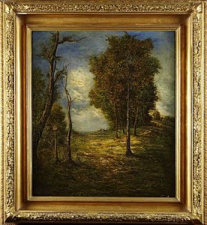 Träd I Skymning by Émile DIAZ - auction artwork with signature