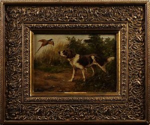Jakthund by HERBERT - auction artwork with signature