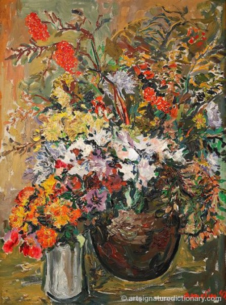 Blomsterstilleben by Albin AMELIN