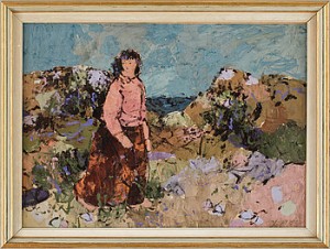 Kvinna I Kustlandskap by Tor HOFF - auction artwork with signature