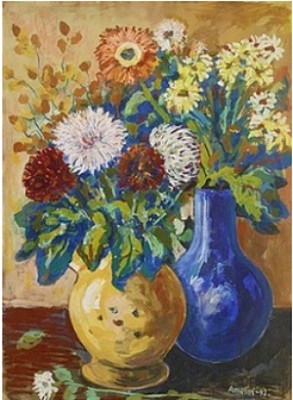 Blomsterstilleben by Albin AMELIN