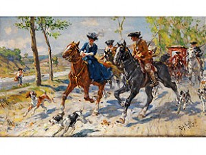 Der Ausritt by Raffaello SORBI - auction artwork with signature