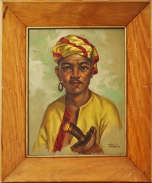 Mansporträtt by Oscar NAVARRO - auction artwork with signature
