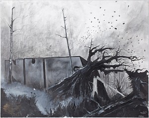 Träd Och Betongblock by Mattias BÄCKLIN - auction artwork with signature