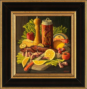 Stilleben Med Fisk, Räkor Och Ost by Sven AHLGREN - auction artwork with signature
