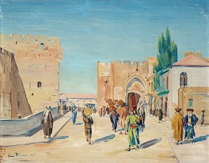 Jaffaporten, Jerusalem by Ludwig BLUM