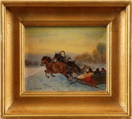 Trojka by Juliusz SLABIAK - auction artwork with signature