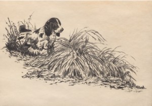 Bird Dog Stalking Prey by William J. SCHALDACH - auction artwork with signature