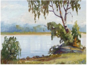Insjölandskap by Veikko TAKALA