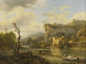 Landskap Med Fiskare by Jacques Raymond BRASCASSAT