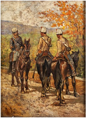 Soldaten Zu Pferde by Giovanni FATTORI - auction artwork with signature