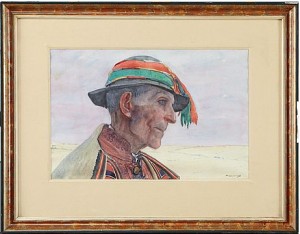 (2), äldre Par by Vincent PLESNIVY - auction artwork with signature