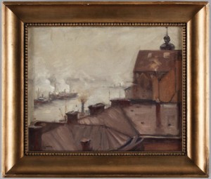 Utsikt över Strömmen (stockholm Hamn) by Louis SPARRE