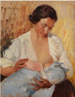 Maternita by Angelo BRANDO - auction artwork with signature